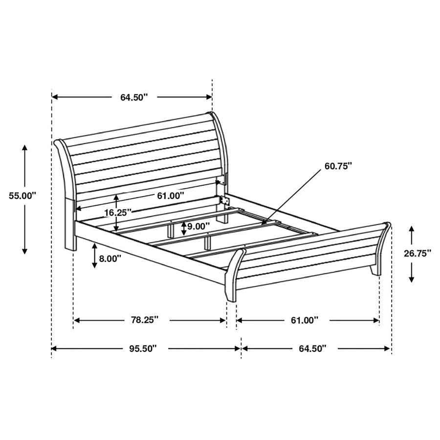 Frederick Brown Queen Bed
