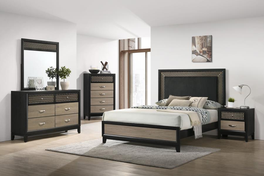 Valencia Brown Queen Bed 5 Pc Set