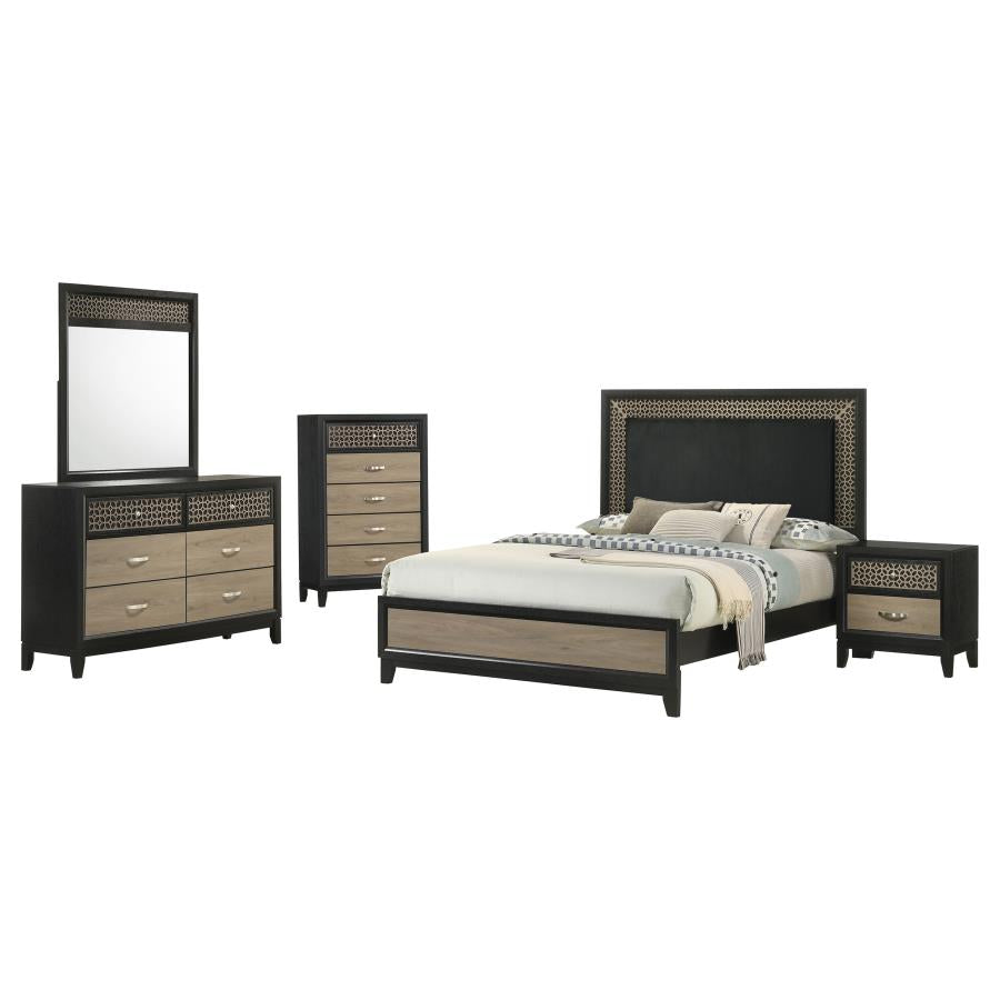Valencia Brown Queen Bed 5 Pc Set