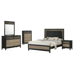 Valencia Brown Queen Bed 5 Pc Set