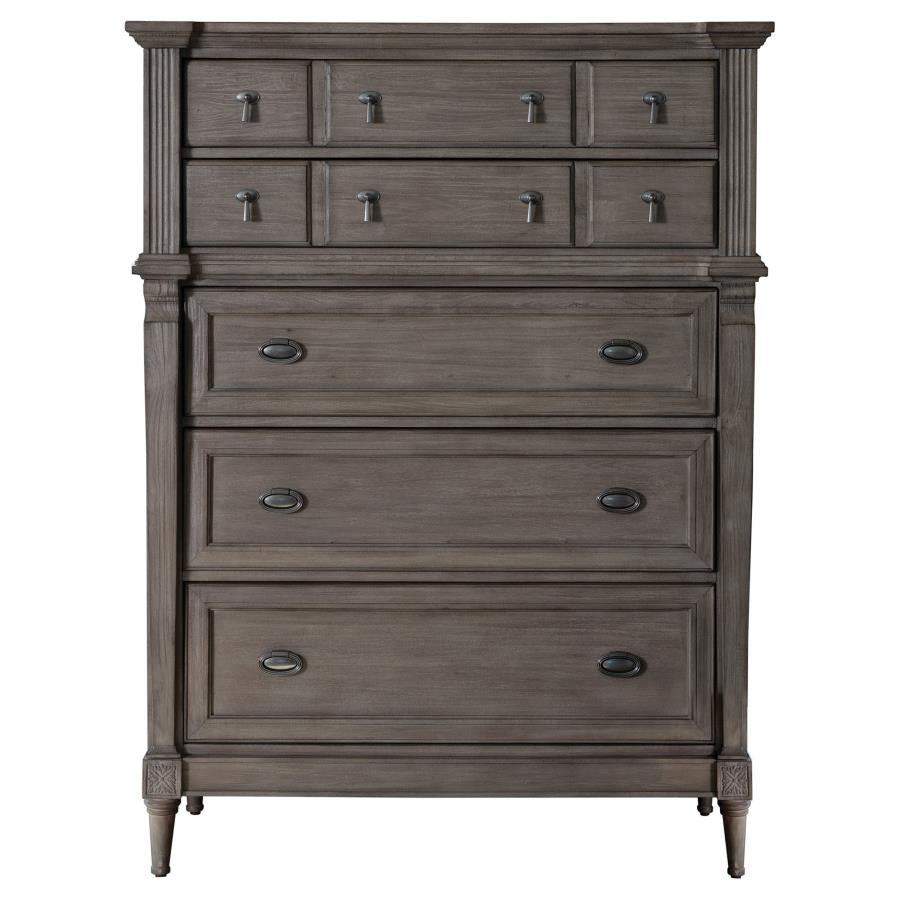 Alderwood Grey Eastern King Bed 5 Pc Set