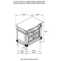 Alderwood Grey Nightstand
