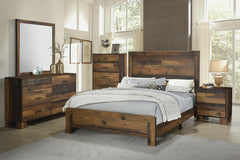 Sidney Brown Queen Bed 4 Pc Set