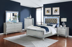 Gunnison Silver Eastern King Bed 5 Pc Set