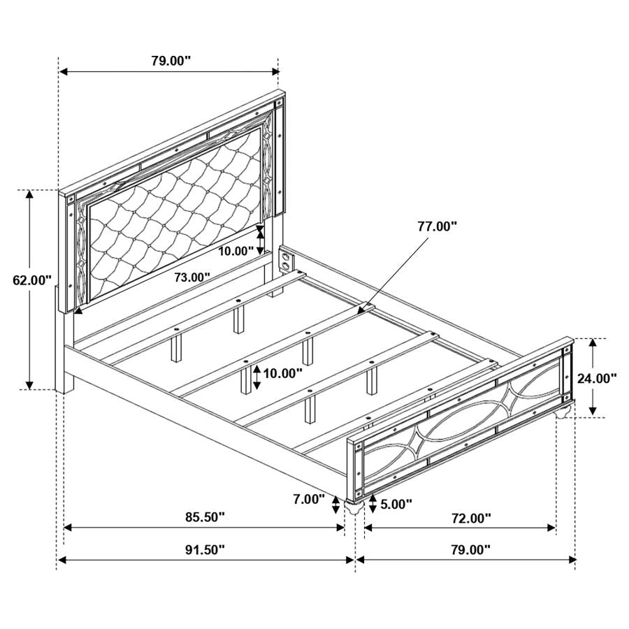 Gunnison Silver California King Bed