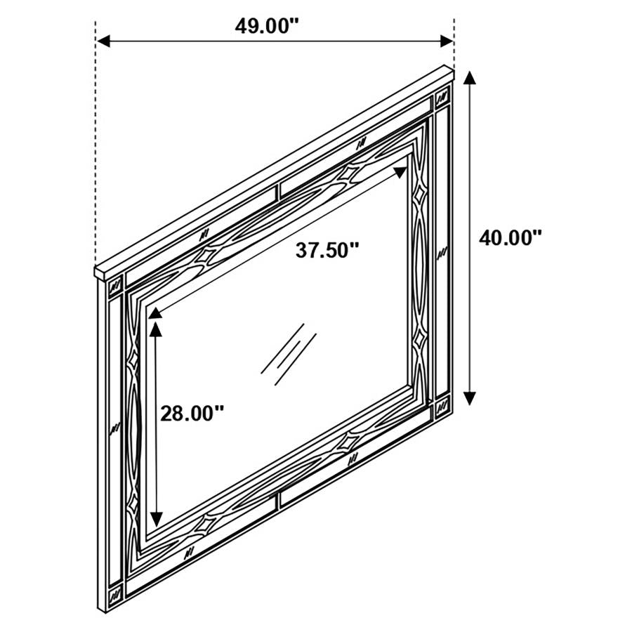 Gunnison Silver Dresser Mirror