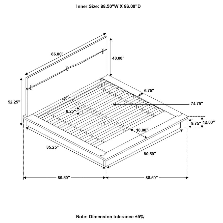 Winslow Brown Eastern King Bed