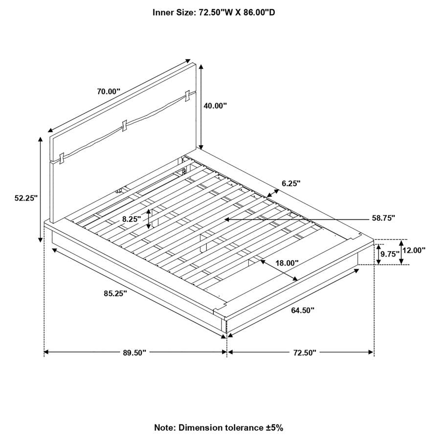 Winslow Brown Queen Bed