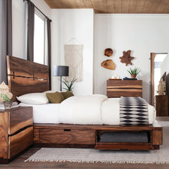Winslow Brown Eastern King Storage Bed