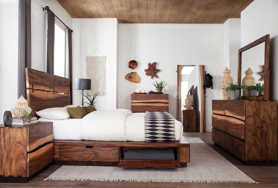 Winslow Brown Eastern King Storage Bed