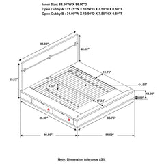 Winslow Brown Eastern King Storage Bed
