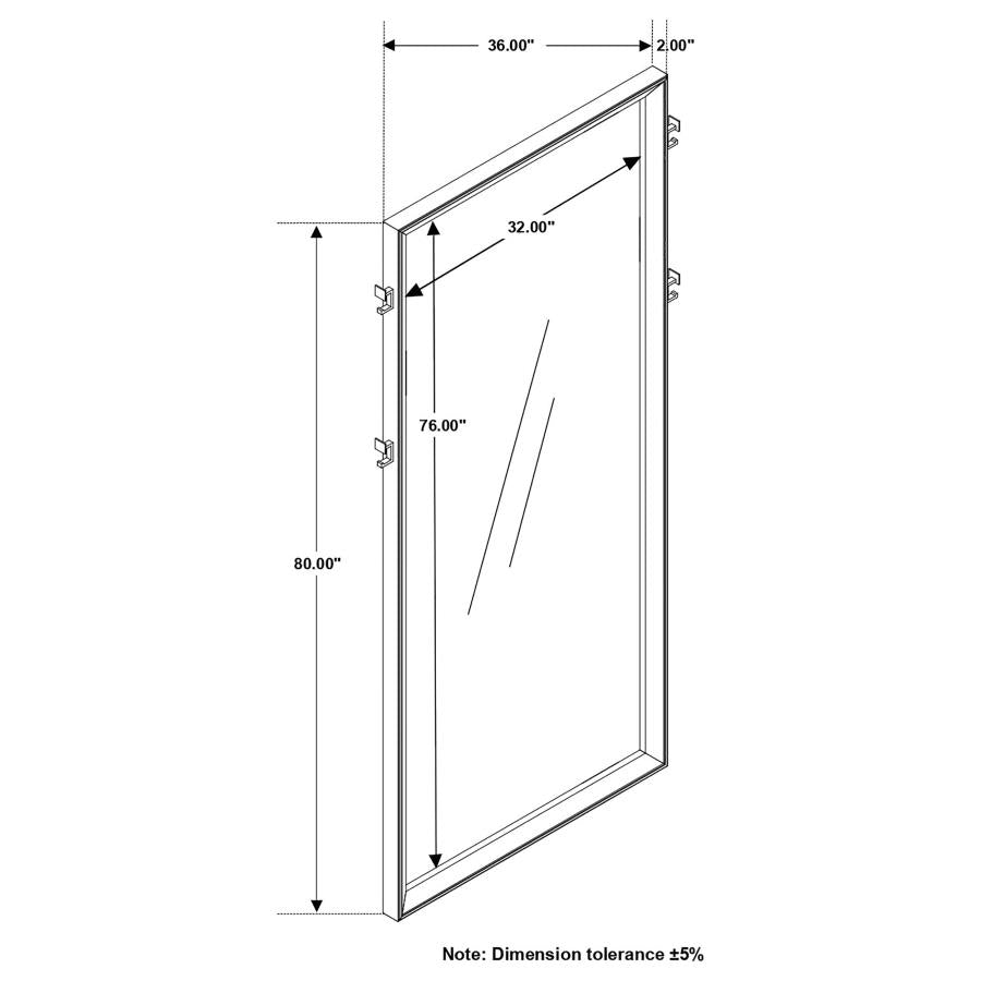 Durango Brown Floor Mirror