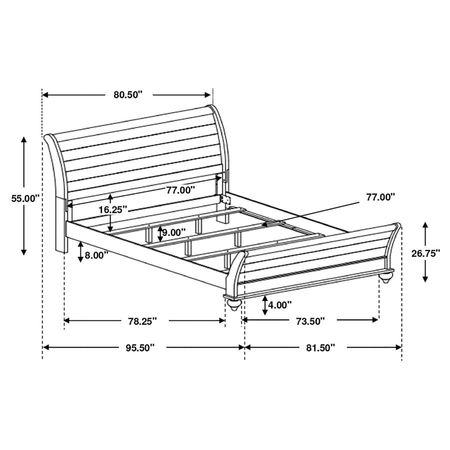 Stillwood Grey Eastern King Bed