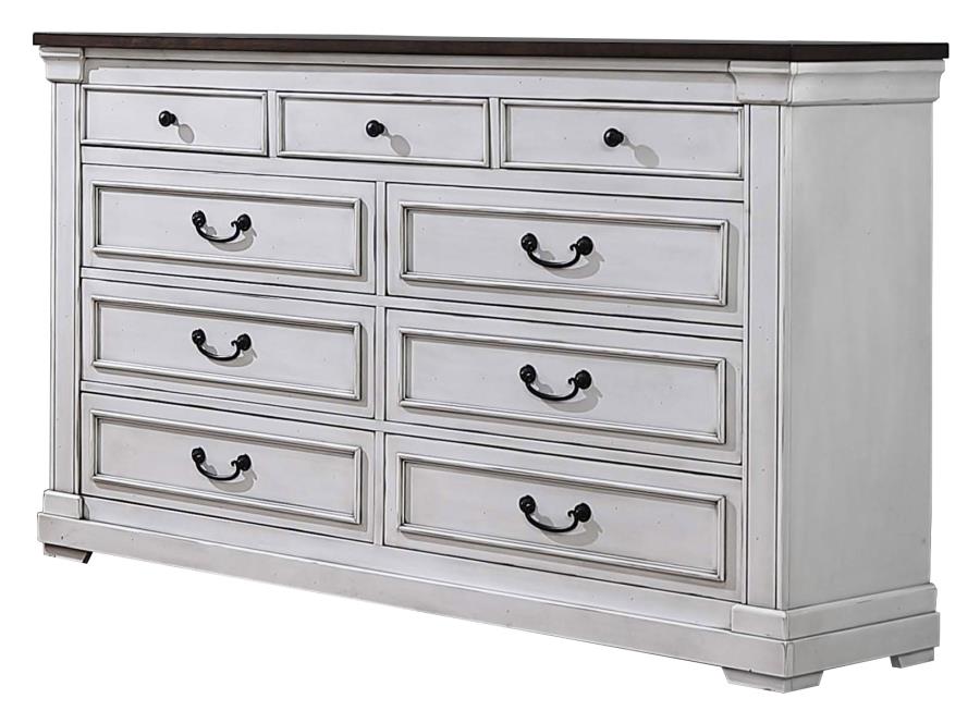 Hillcrest Ivory Queen Bed 5 Pc Set