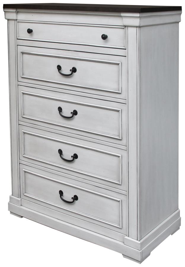 Hillcrest Ivory Queen Bed 5 Pc Set