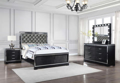 Cappola Black Eastern King Bed 4 Pc Set