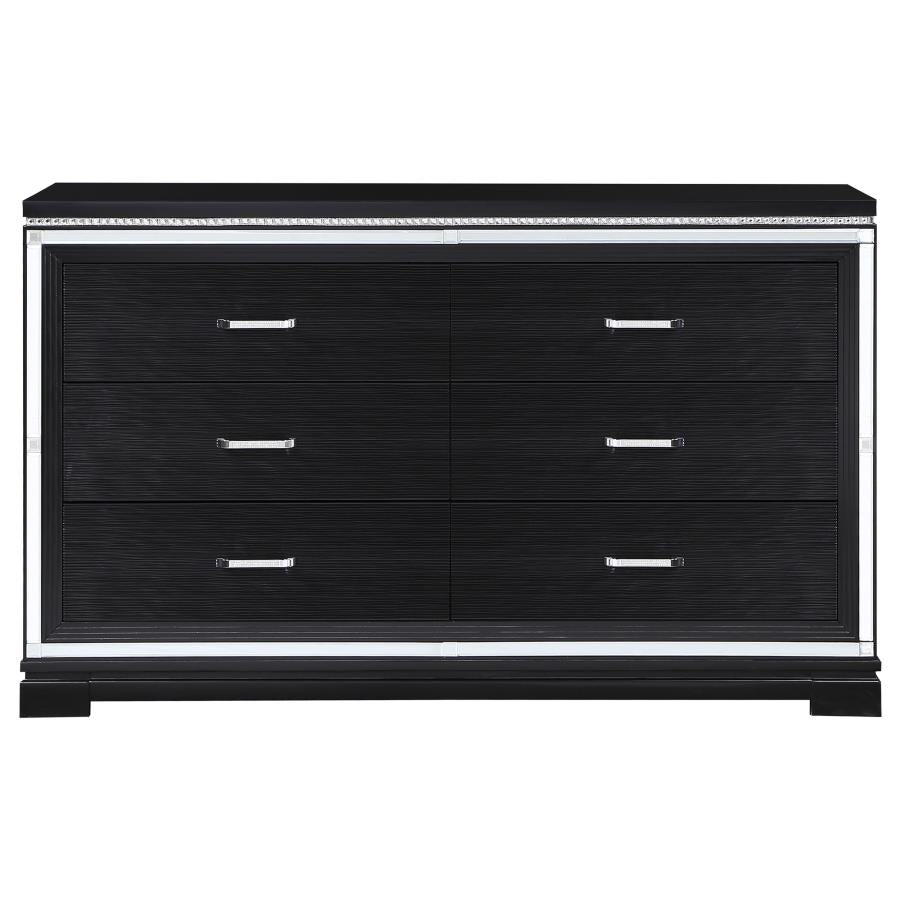 Cappola Black California King Bed 4 Pc Set