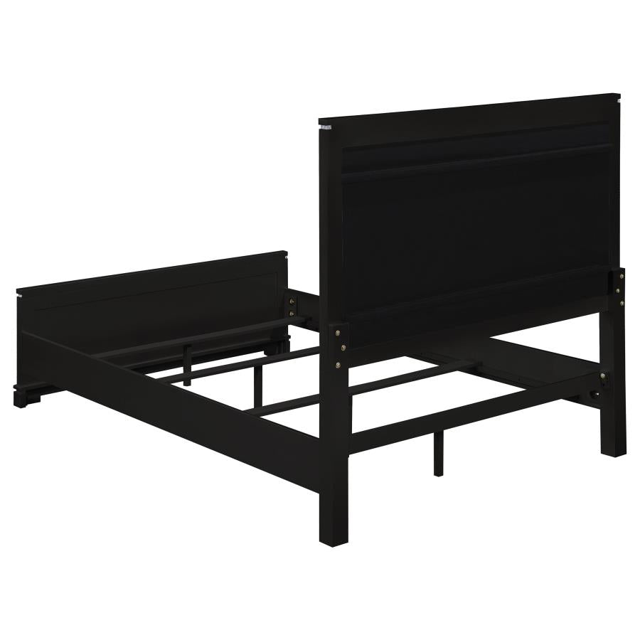 Cappola Black California King Bed 5 Pc Set