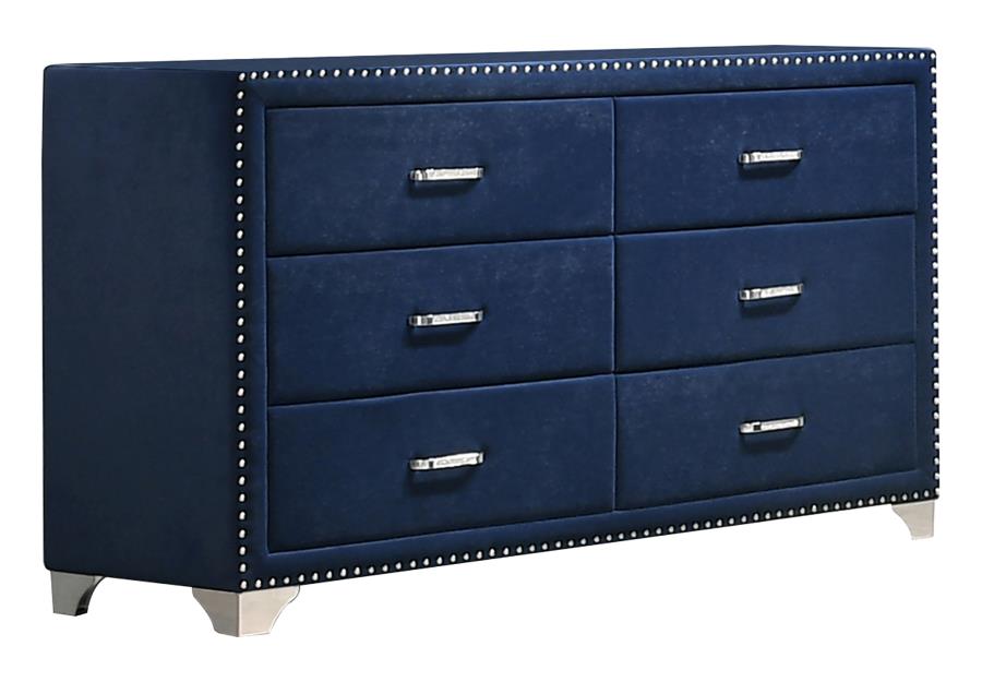 Melody Blue Queen Bed 5 Pc Set
