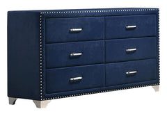Melody Blue Queen Bed 5 Pc Set
