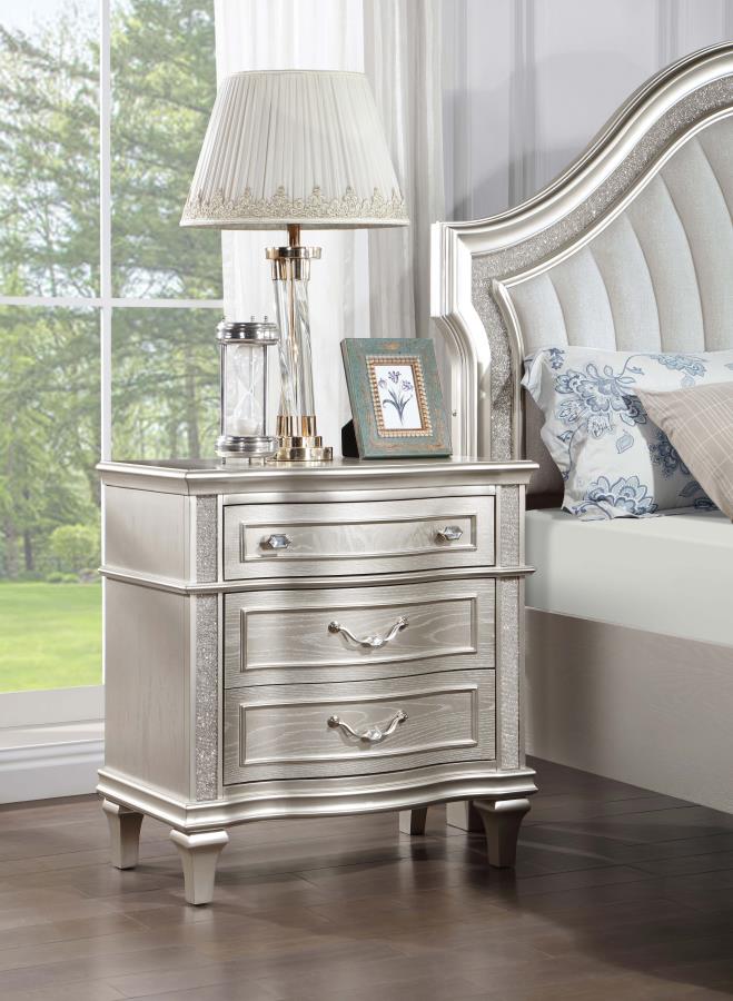 Evangeline Silver Nightstand