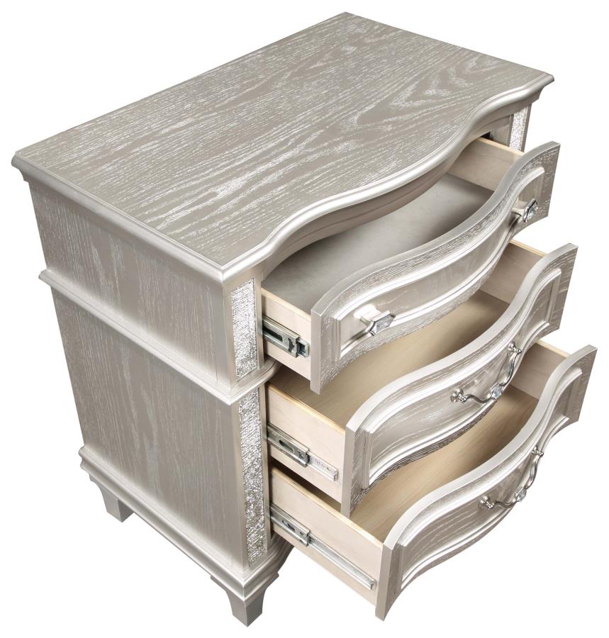 Evangeline Silver Nightstand