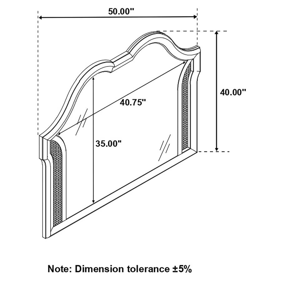 Evangeline Silver Dresser Mirror