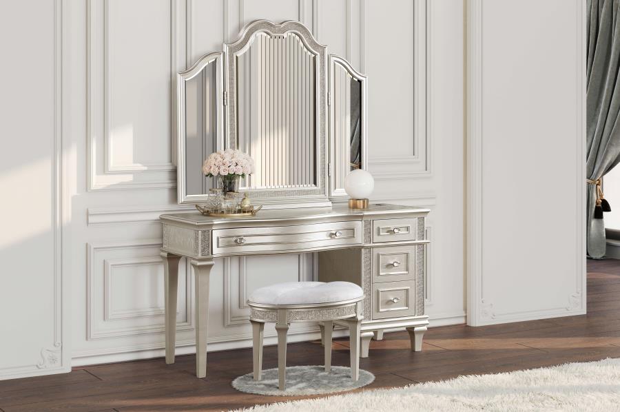 Evangeline Silver Vanity Mirror