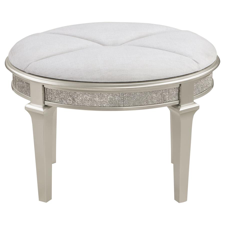 Evangeline Ivory Vanity Stool