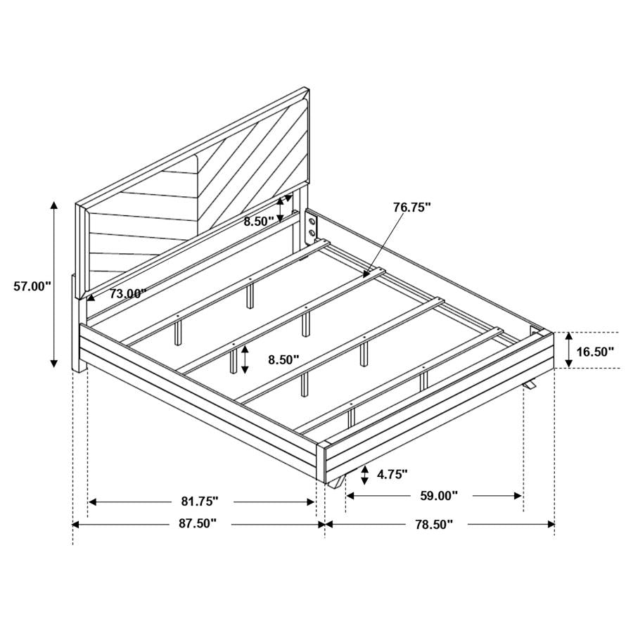 Taylor Grey Eastern King Bed