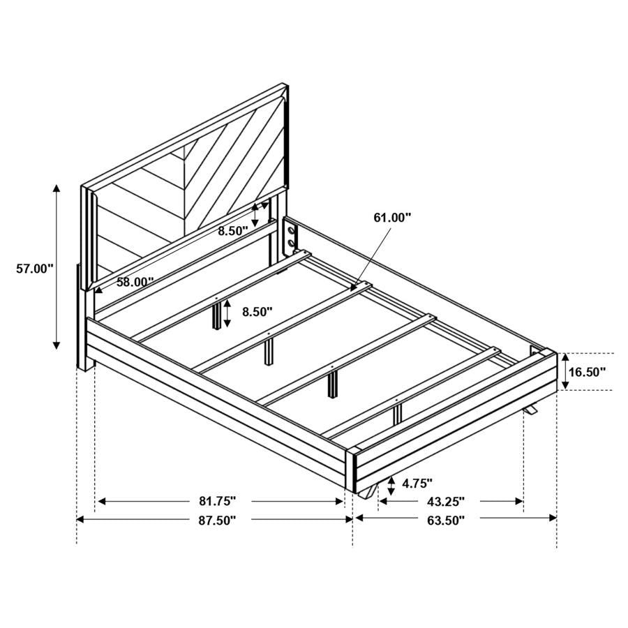 Taylor Brown Queen Bed 5 Pc Set
