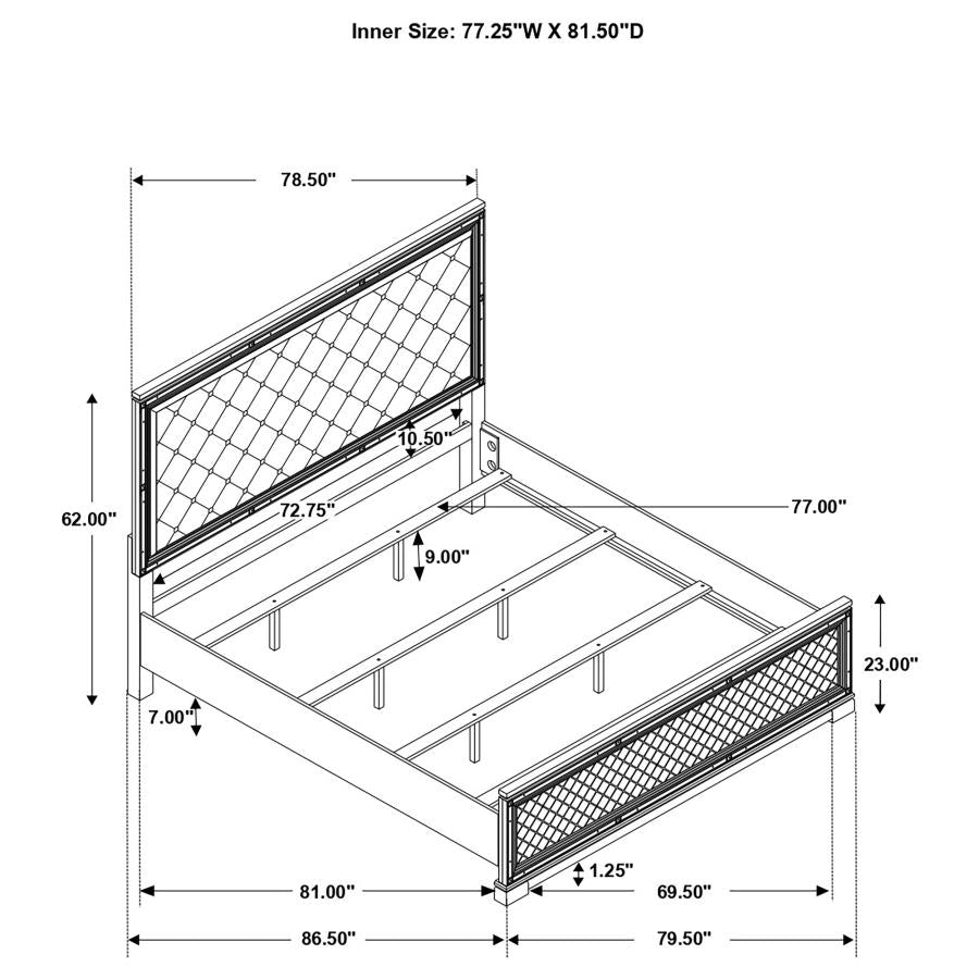 Eleanor Silver Eastern King Bed
