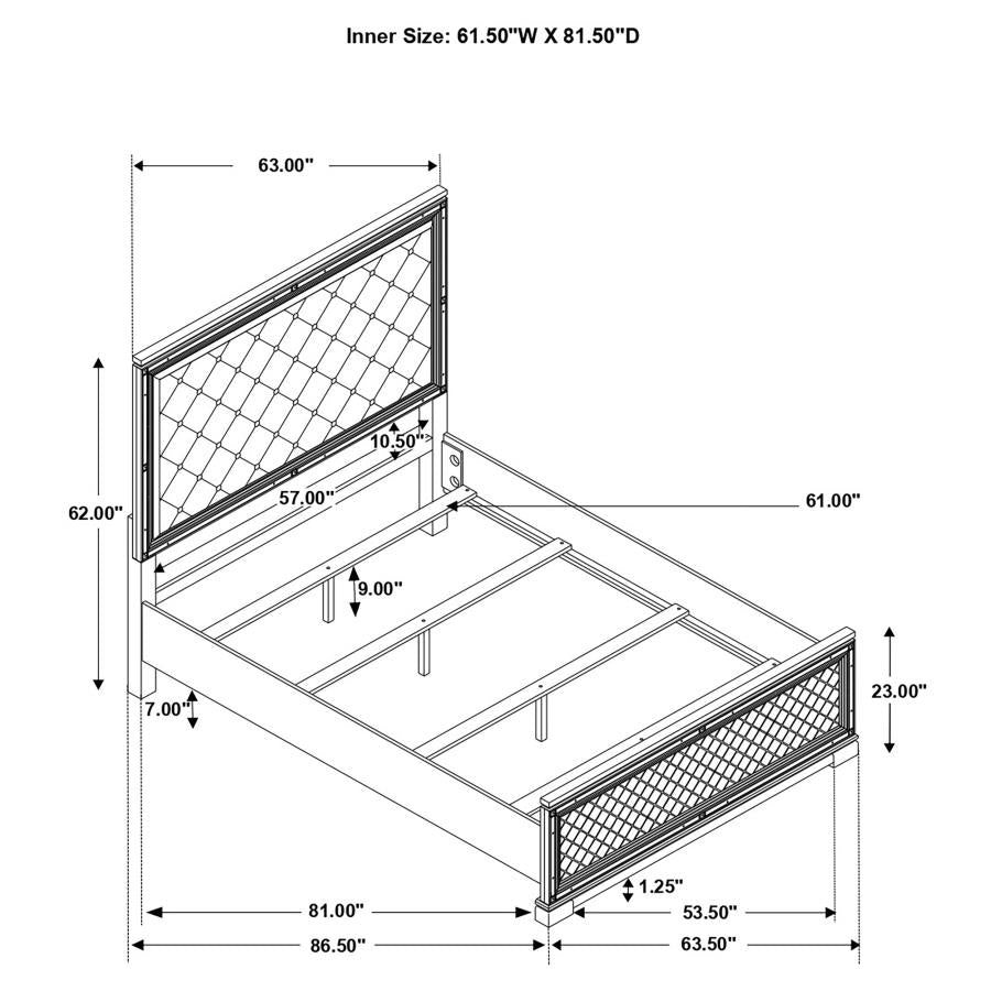 Eleanor Silver Queen Bed