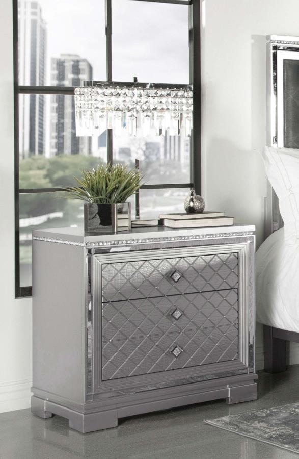 Eleanor Silver Nightstand
