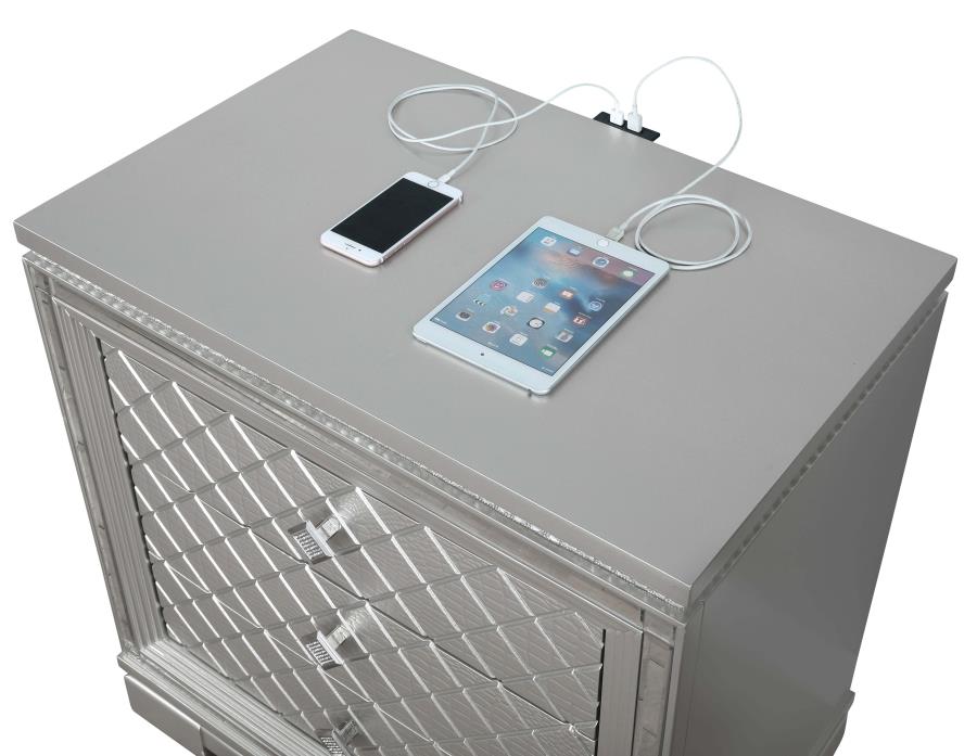 Eleanor Silver Nightstand