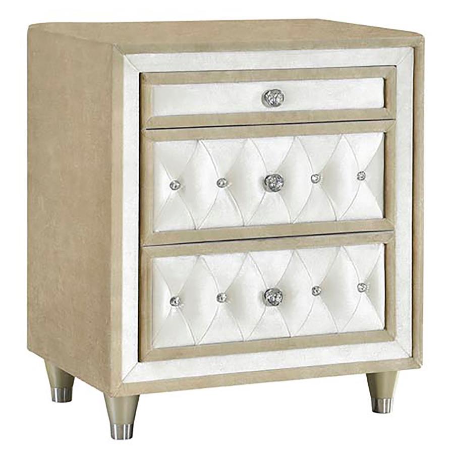Antonella Beige California King Bed 4 Pc Set