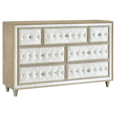 Antonella Beige California King Bed 4 Pc Set
