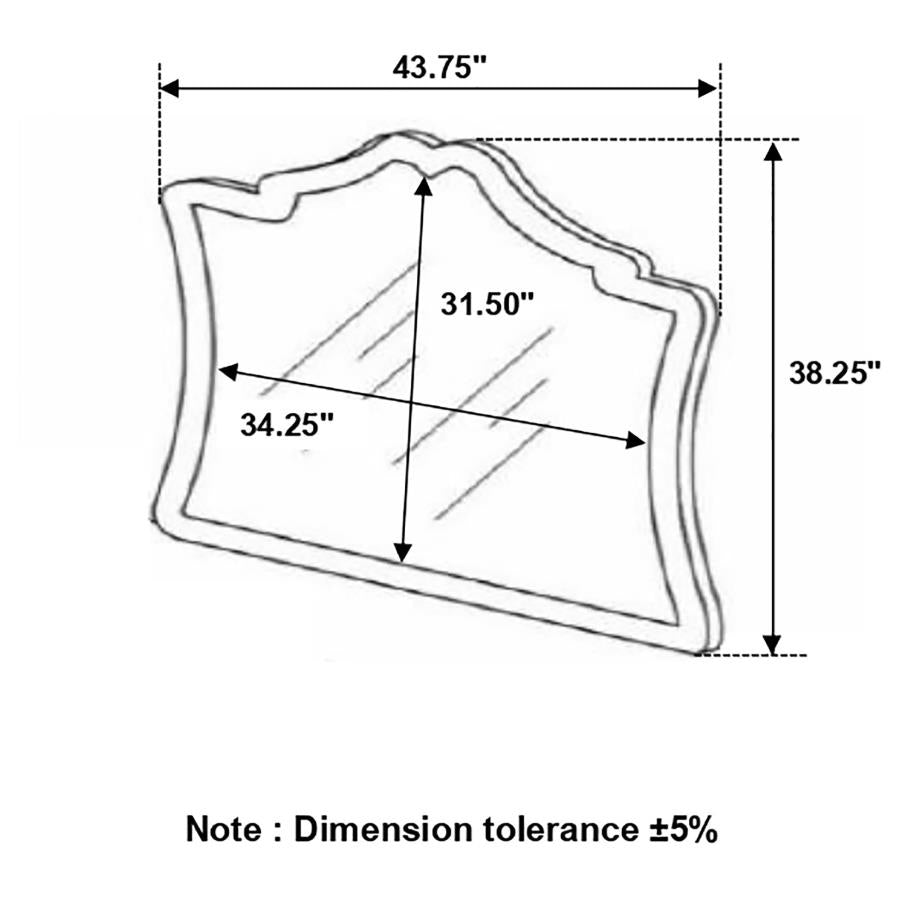 Antonella Beige Dresser Mirror