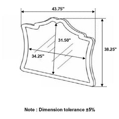 Antonella Beige Dresser Mirror