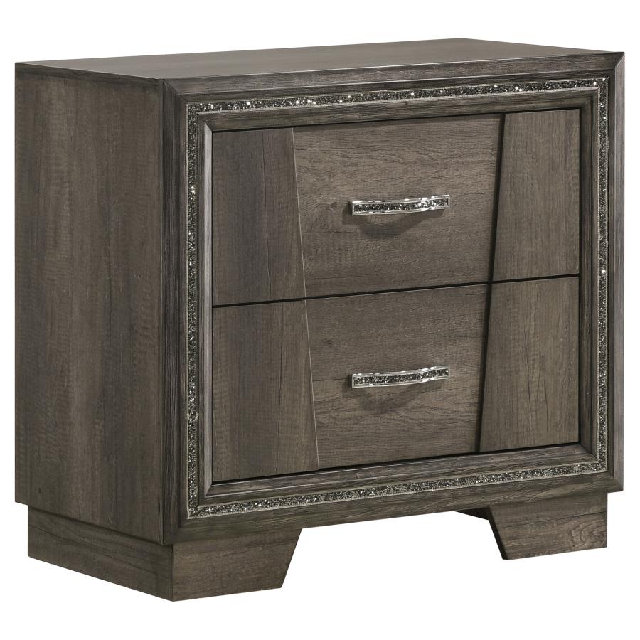 Janine Grey Eastern King Bed 4 Pc Set