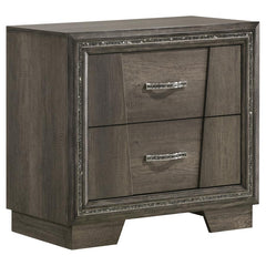 Janine Grey Eastern King Bed 4 Pc Set