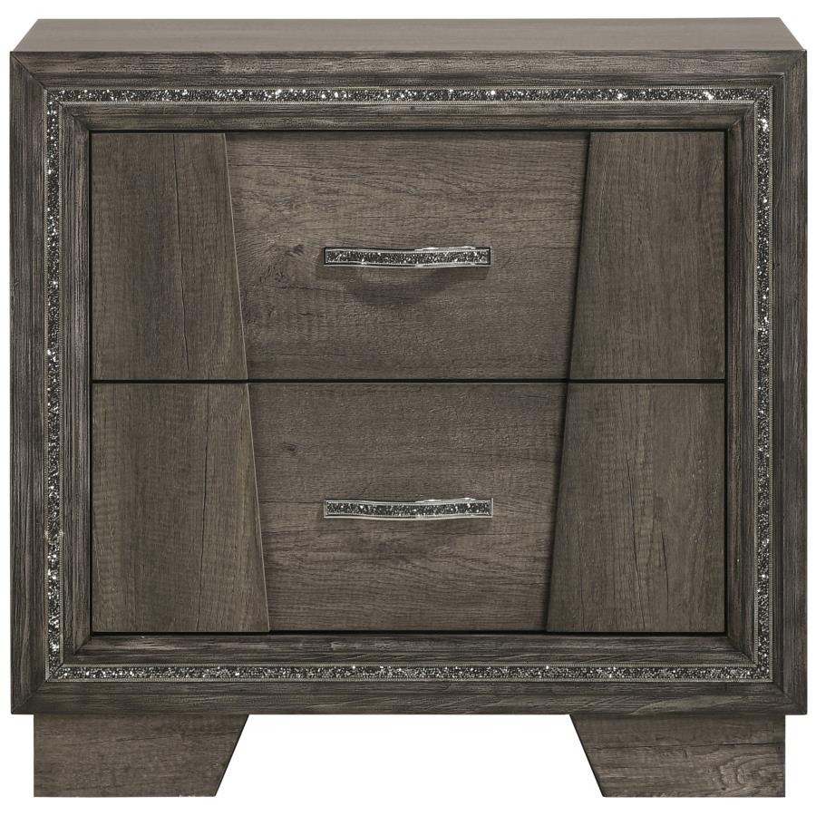 Janine Grey Eastern King Bed 4 Pc Set