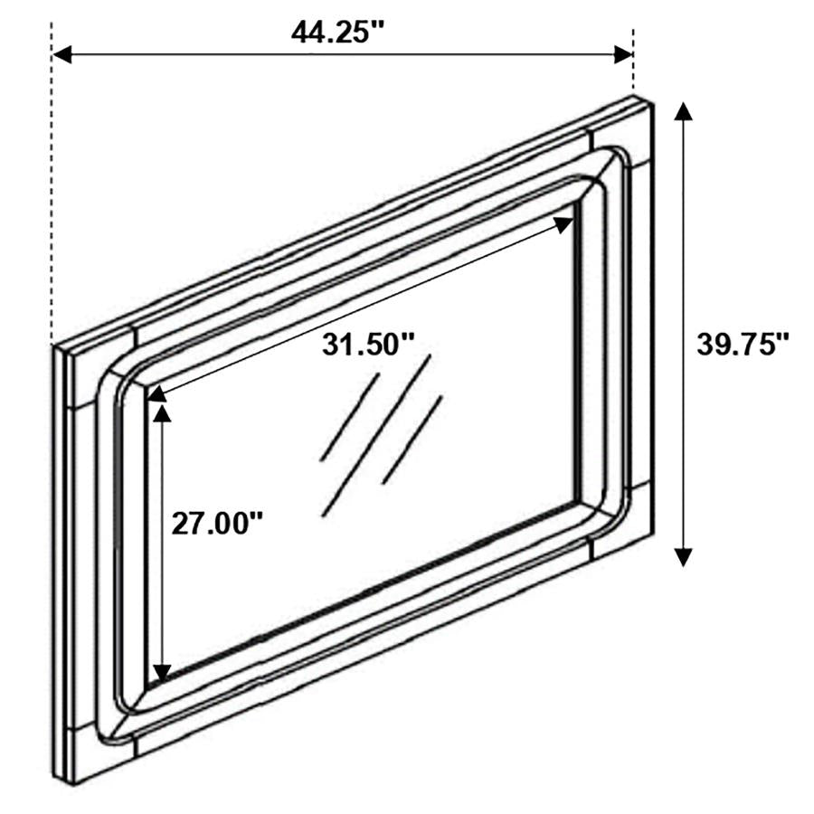 Penelope Black Dresser Mirror