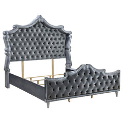 Antonella Grey Eastern King Bed 4 Pc Set