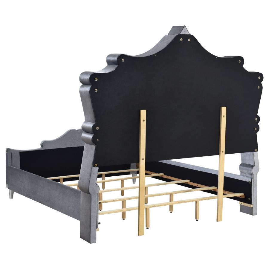 Antonella Grey Queen Bed 4 Pc Set