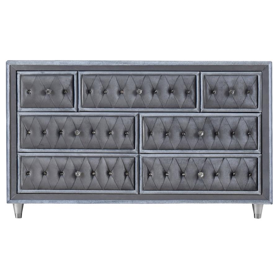 Antonella Grey Queen Bed 4 Pc Set