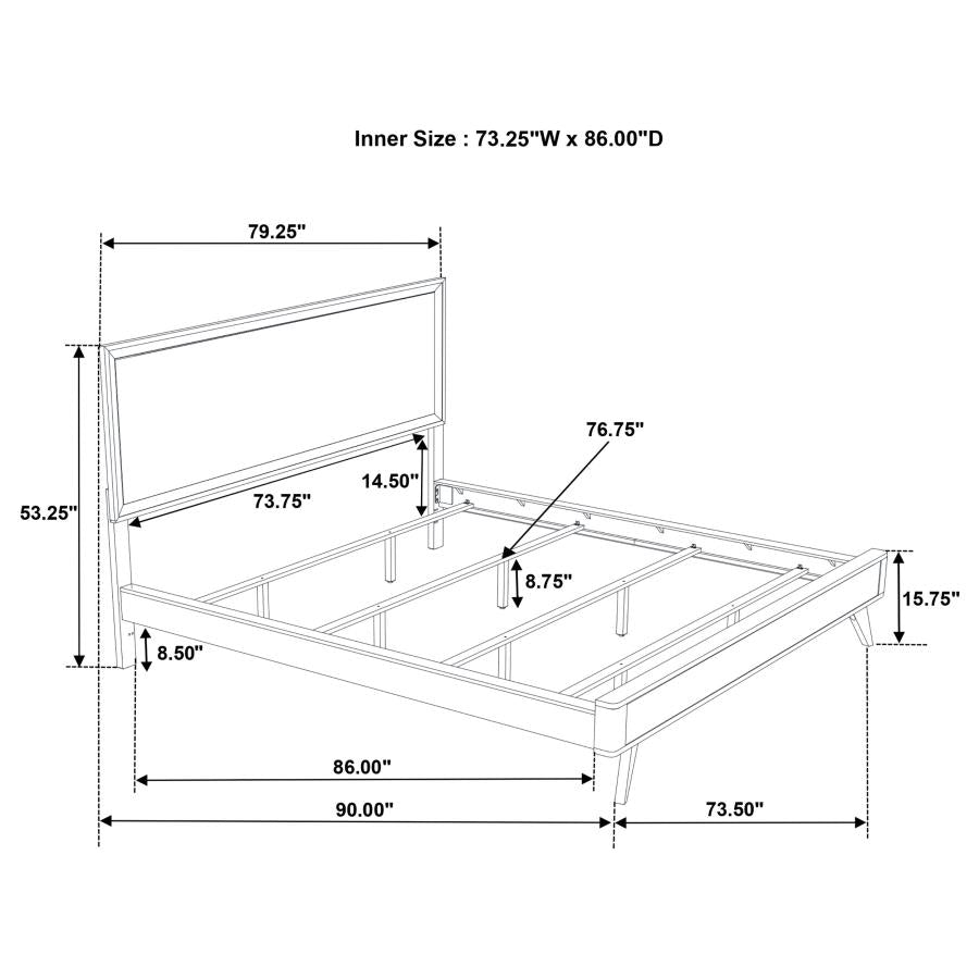 Janelle White California King Bed