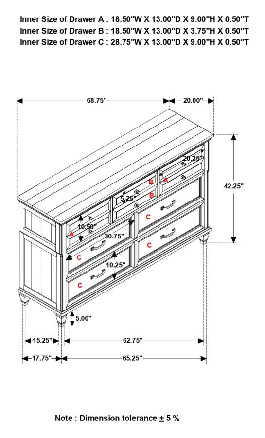 Avenue Grey Dresser