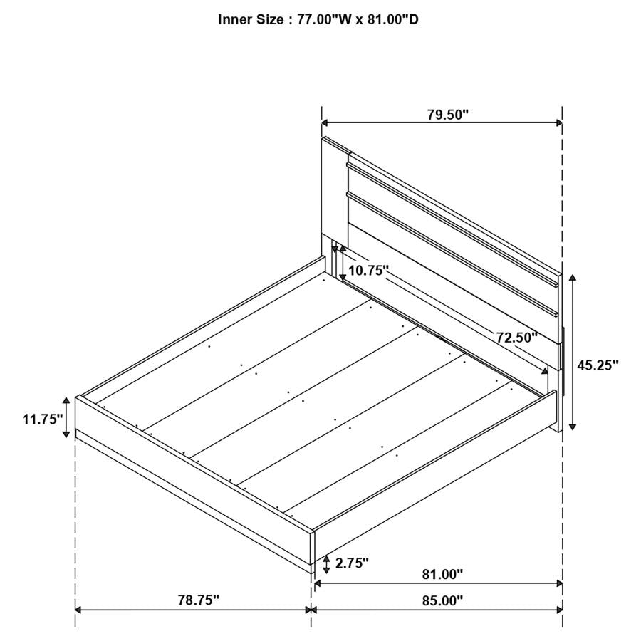 Azalia Brown Eastern King Bed