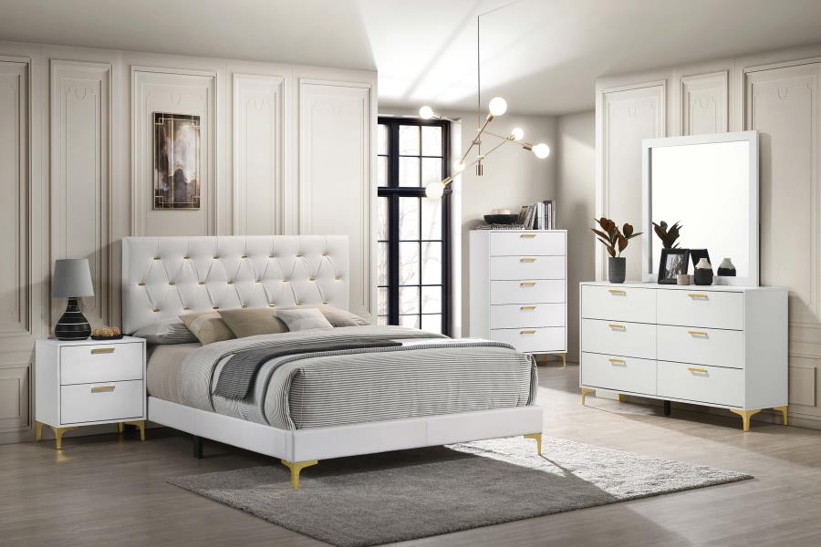 Kendall White California King Bed